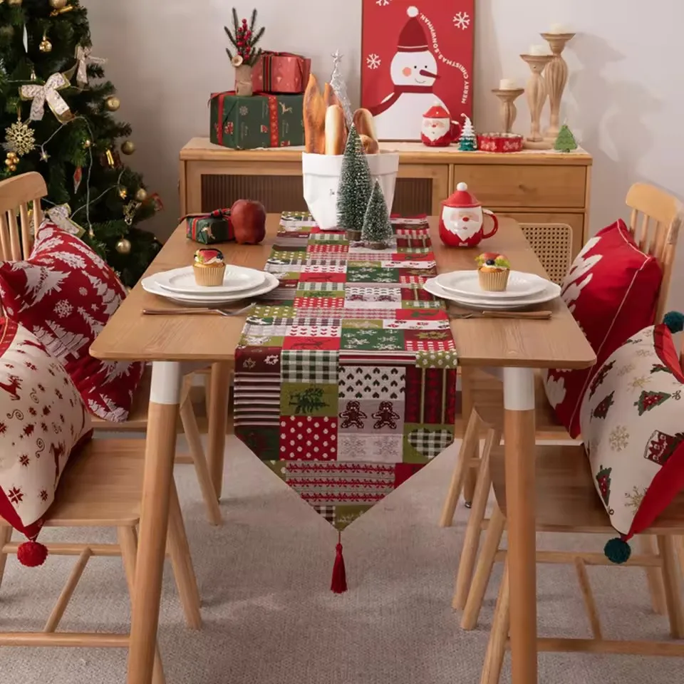 Christmas Christmas Table Runner Polyester Washable Seasonal Winter Xmas Kitchen Dining Table Decoration for Party Holiday Home Dining Roo - Aliexpress Deal