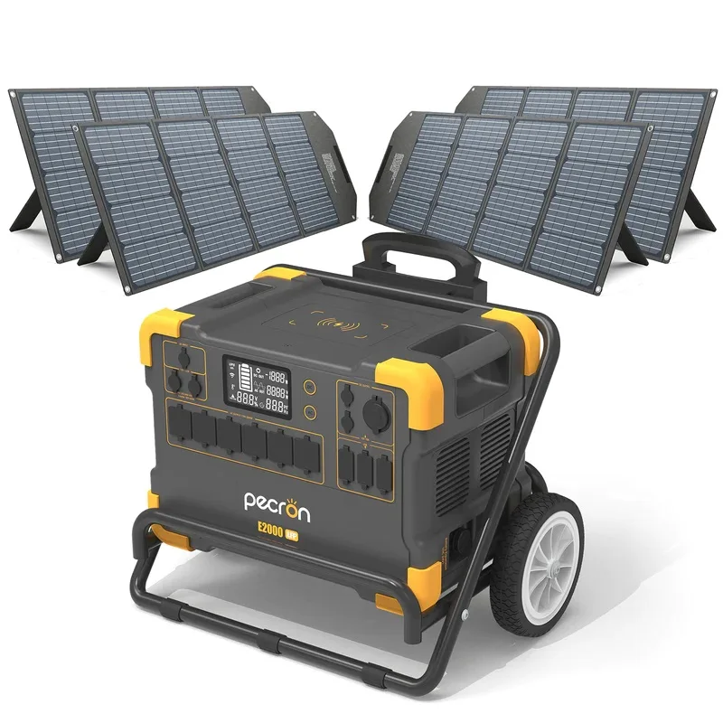 pecron 2KW inverter, 8KW hours portable solar energy system, Lithium iron phosphate generators system