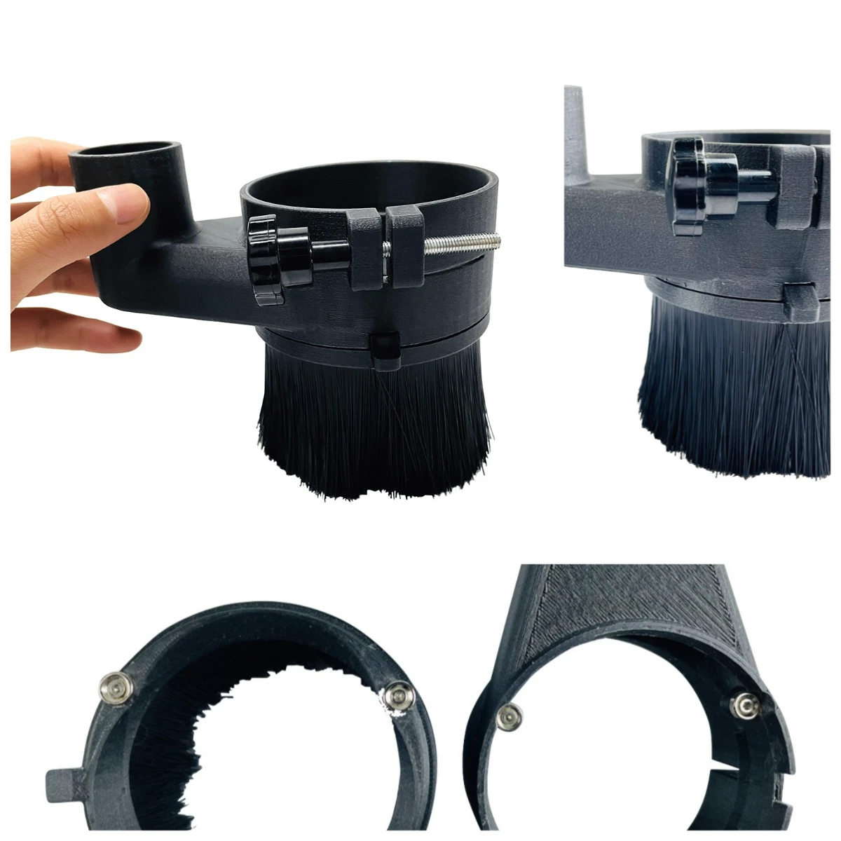 Engraving Machine Spindle Vacuum Cover Dust Removal High Strength Silk Brush Removable Dust Cover Woodworking