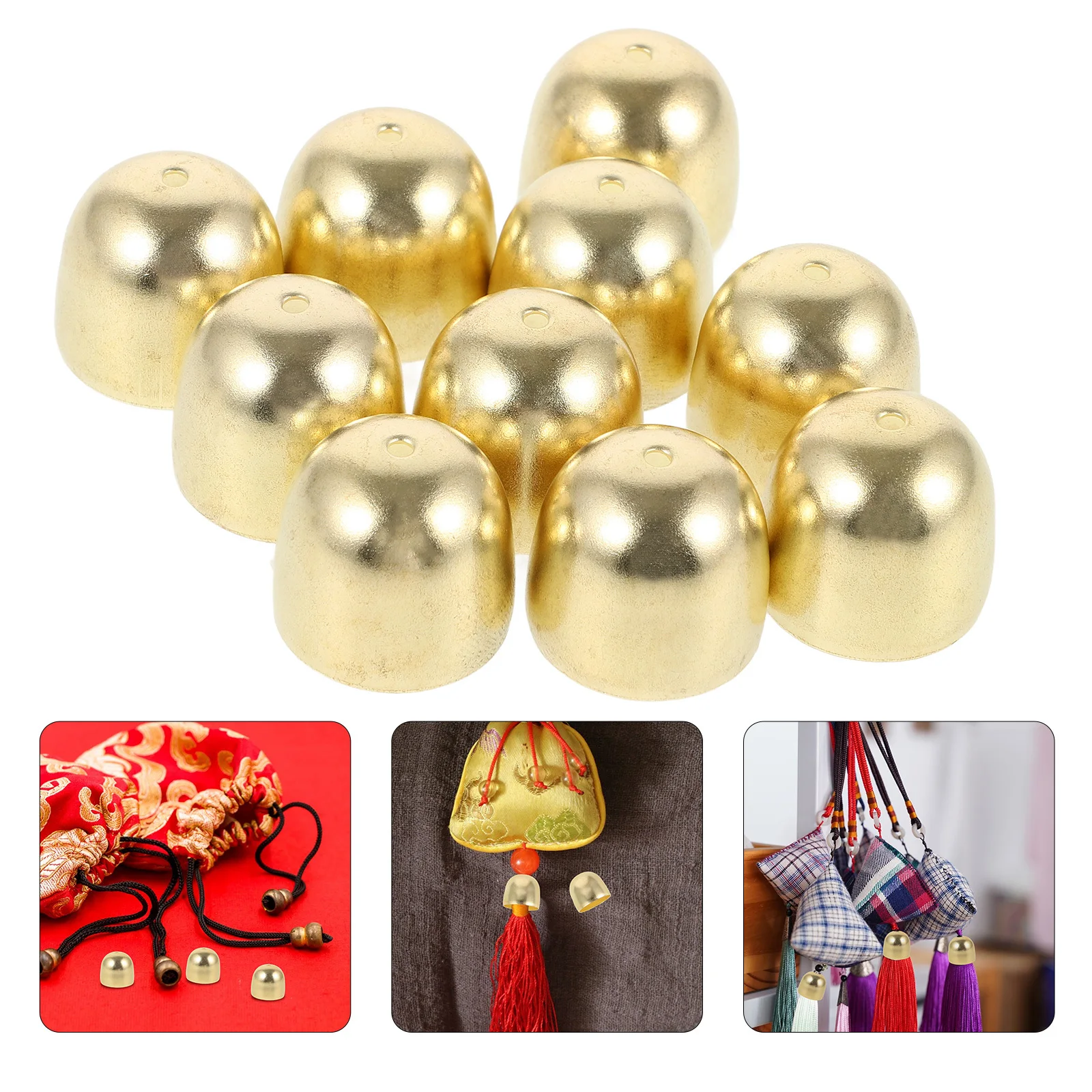 

10Pcs Iron Decorative Xmas Bell Pendants Small Hanging Ornaments Christmas Tree Bells Holiday Decor Xmas Bell Hanging Ornament