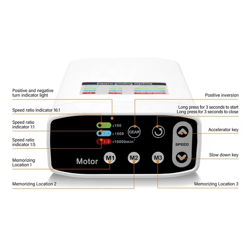 Dental Brushless LED Micro Motor With 1:1/1:5 Fiber Optic Contra Angle Handpiece  Dental Equipment