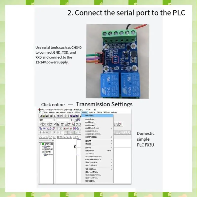 Módulo PLC Simple 2025 para módulo de retardo Mitsubishi FX3U 20MT 12 en 8 módulo de versión Transistor, módulo PLC Simple para Mitsubi