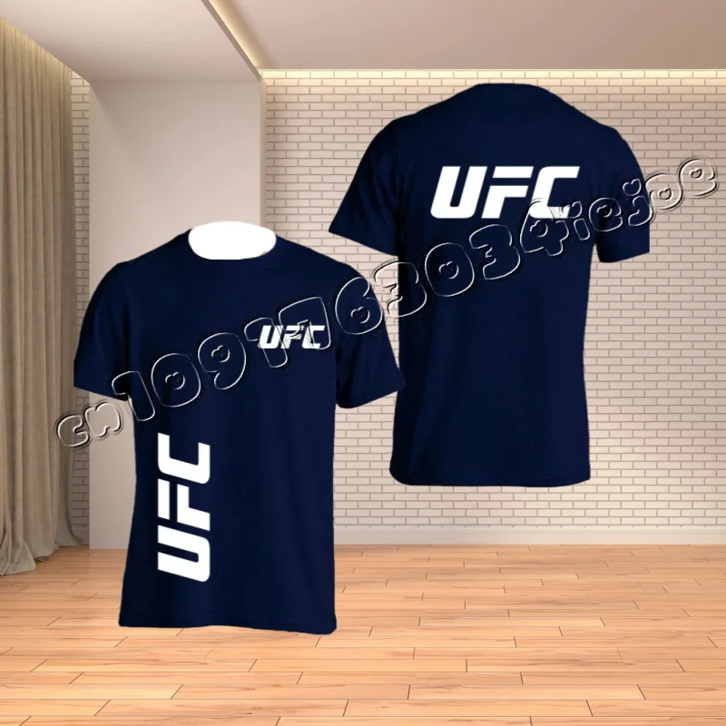 

2025 UFC Fighting Men's Summer Leisure Sports Top Women's Street Leisure Fashion T-shirt
