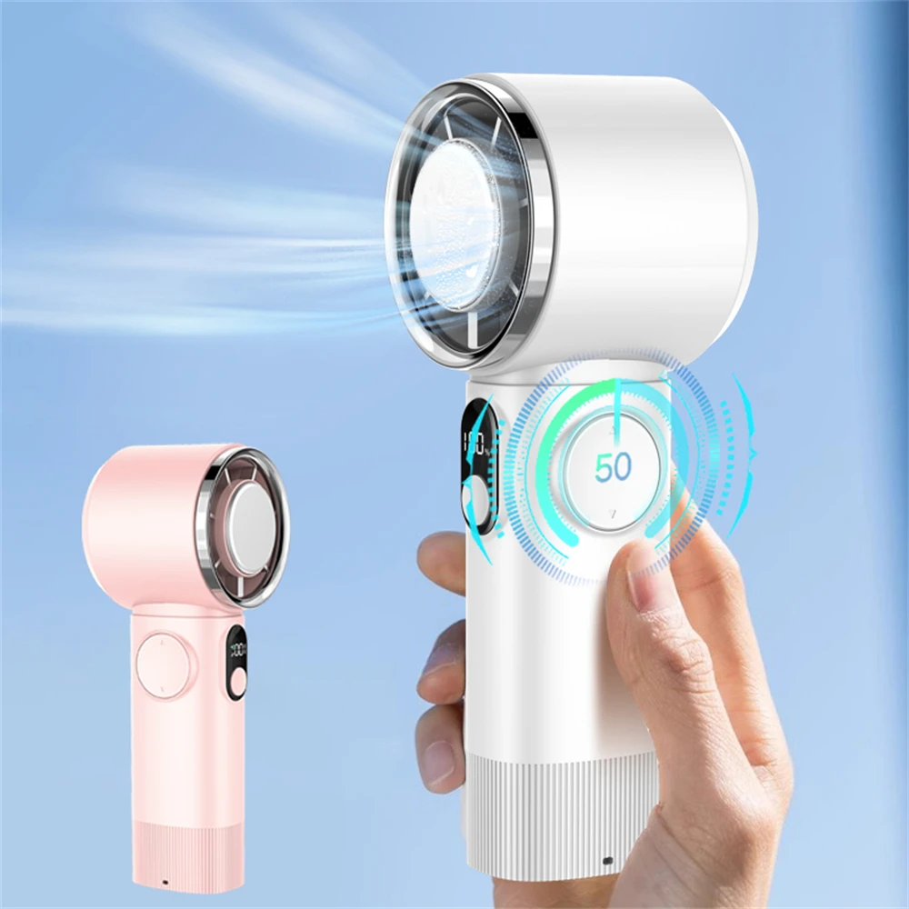 

Air Cooling Fan USB Charging 3000mAh Battery Portable Hand Fan Outdoor Travel Ice Refrigeration Small Electric Fan