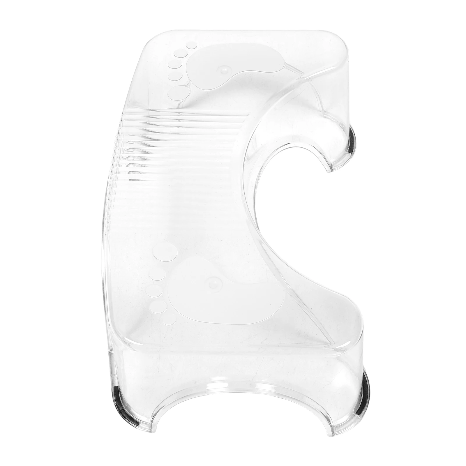 

Transparent Toilet Footstool Non-Slip Step Stool for Bathroom Home Use Clear Design for Adults Kids Potty Training Comfortable
