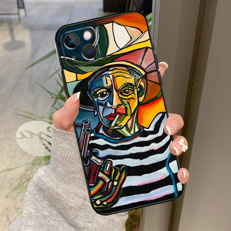 Picasso Abstract Art Painting Phone Case For iPhone 11 12 13 14 15 16 Pro Max Mini X XS Max XR Plus SE2 Full Back Cover