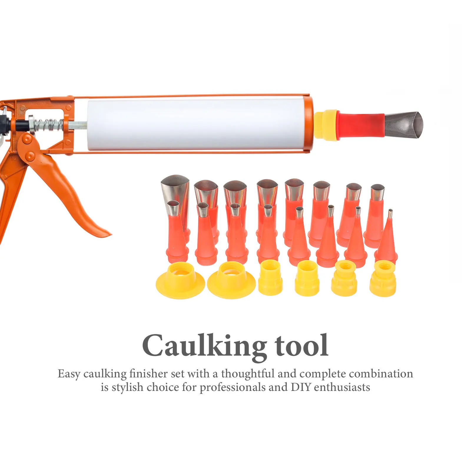 

1Set Caulking Nozzle Applicator Finishing Tool Silicone Caulk Tips Kit Easy Smoothing Caulking Tool Set of Nozzles