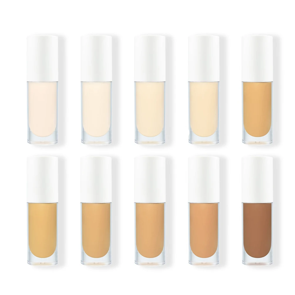 5 مللي العلامة الخاصة السائل المخفي شعار مخصص الرطوبة غطاء دائرة داكنة ماتي الوجه قاعدة طويلة الأمد تجميل ضد الماء الجمال #4