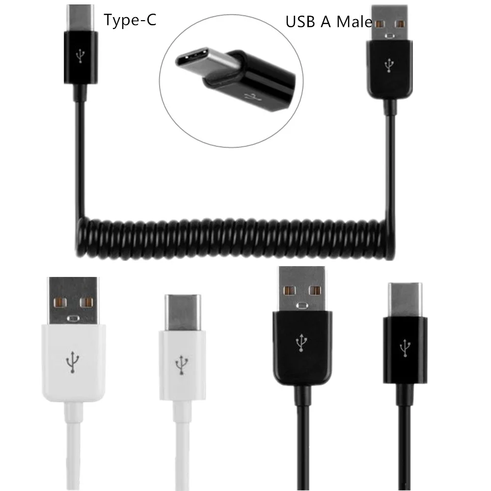 Usb Type-c Data Cable For Usb 2.0 Is Suitable For Letv Mobile Phone Spring Cable Expansion Cable