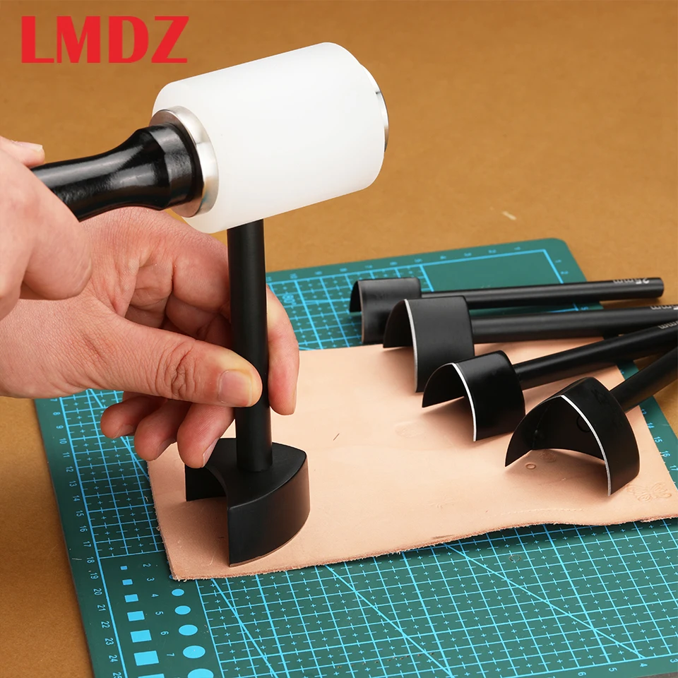 LMDZ 1Pcs V-Shaped Leather Cuttting Tool Punch Cutter DIY Leather Craft Tools V-Shape Cutter Punching For Belt Wallet