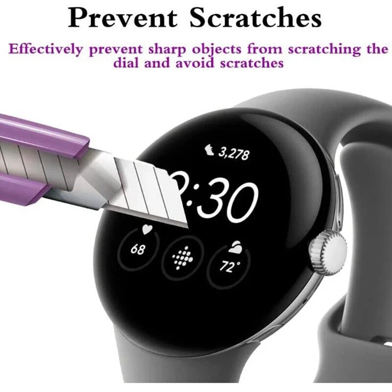 Мягкая прозрачная пленка из ТПУ для Google Pixel Watch, Защитная пленка для экрана умных часов, Защитная пленка с полным покрытием (не стекло)