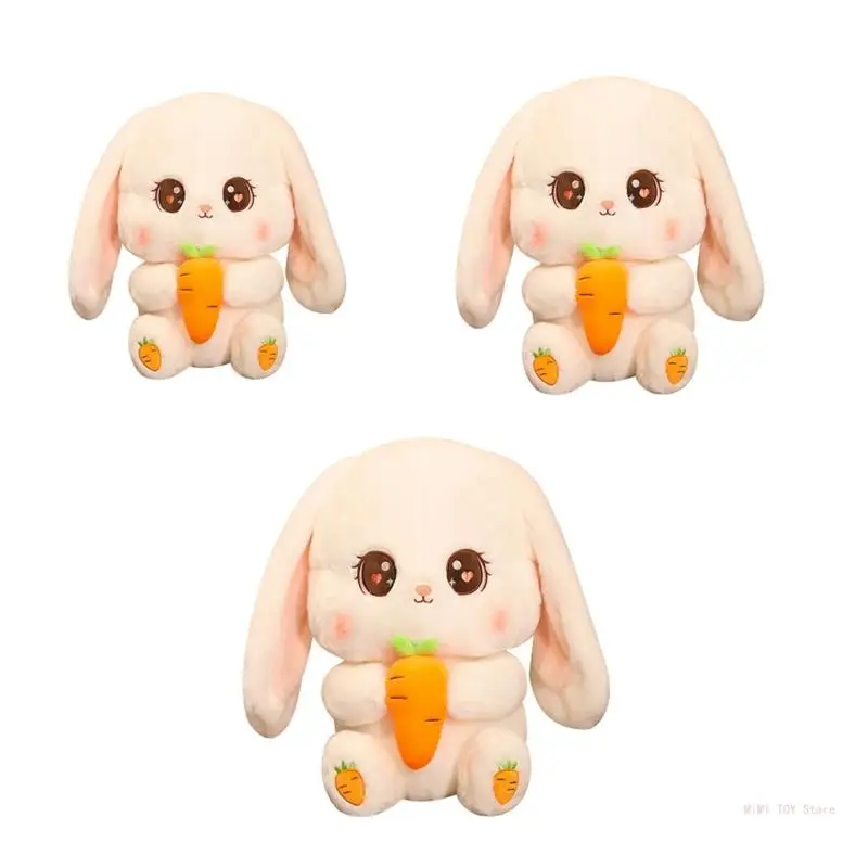 

Stuffed Plush Rabbit Soft Plushies Animal with Carrot Bunny Toy