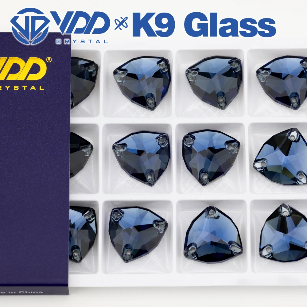 VDD Trilliant S119 Montana K9 Glas, hochwertige aufnähbare Strasssteine, flache Kristallsteine zum Aufnähen für DIY-Kleidung – Detail 5