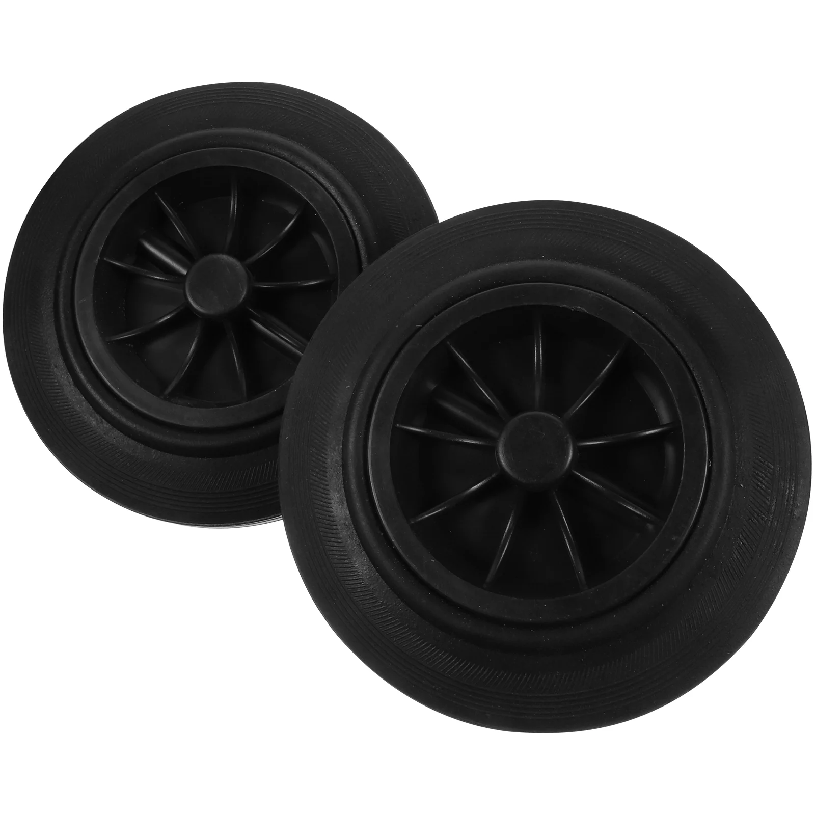 

2 Pcs Trash Can Wheels Garbage Premium Bin Supplies Wheeled Rubber Replacement Waste