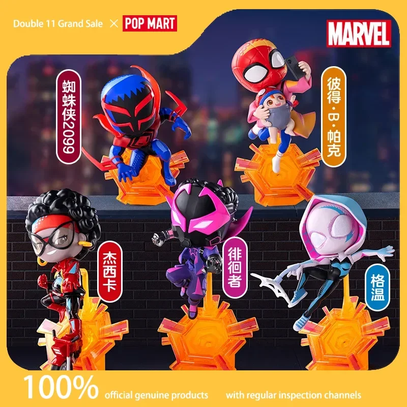 

Genuine Popmart Marvel Spider-Man Across The Spider-Verse Series Figure Blind Box Trendy Gift Decoration Birthday Gifts For Girl