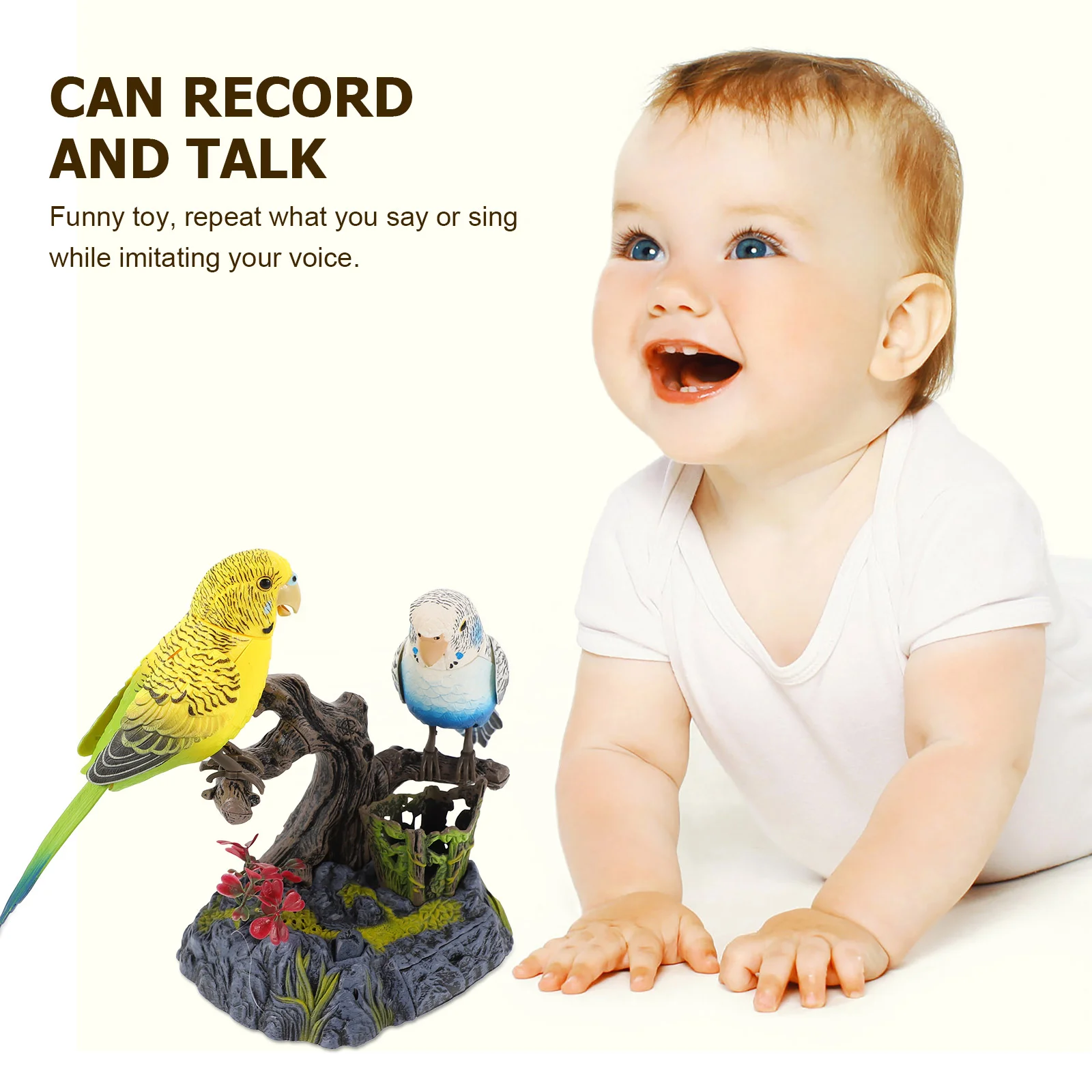 Puzzle Parrot Voice Control Toy Child Small Bird Toys Childrens Abs Recording Birds