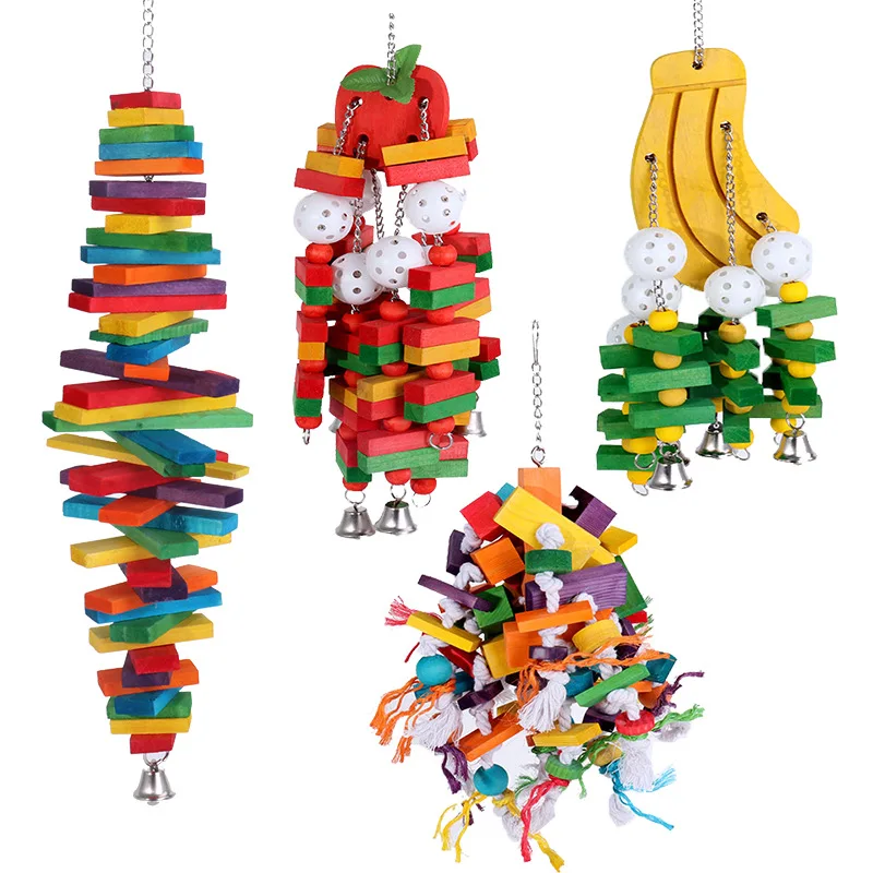 

Top Seller 5 Packs Bird Swing Chewing Hanging Perches Toys Bird Parrot Cage Bite Toys