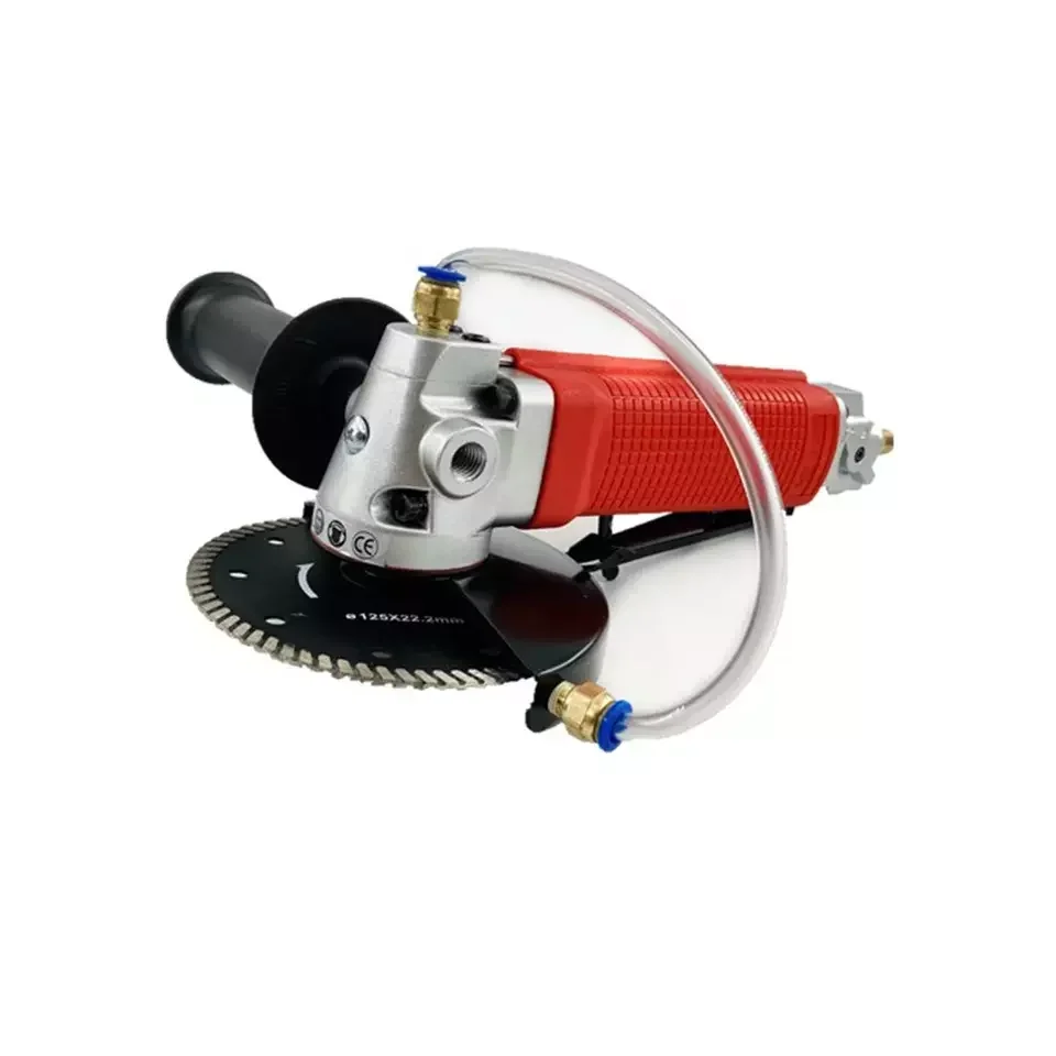 Wet Use Pneumatic Cutting Air Polisher Machine Rear Exhaust Adjustable Speed Angle Grinder Stone Air Operated Water Grinder