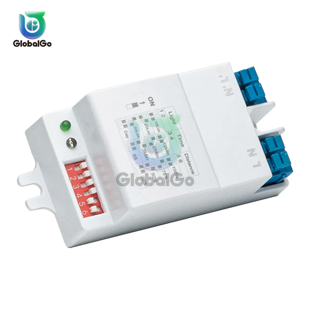 AC220-240V 5.8GHz Microwave Radar Sensor Switch Multi-Adjustment Body Motion Detector High Sensitivity LED Light Sensor Switch