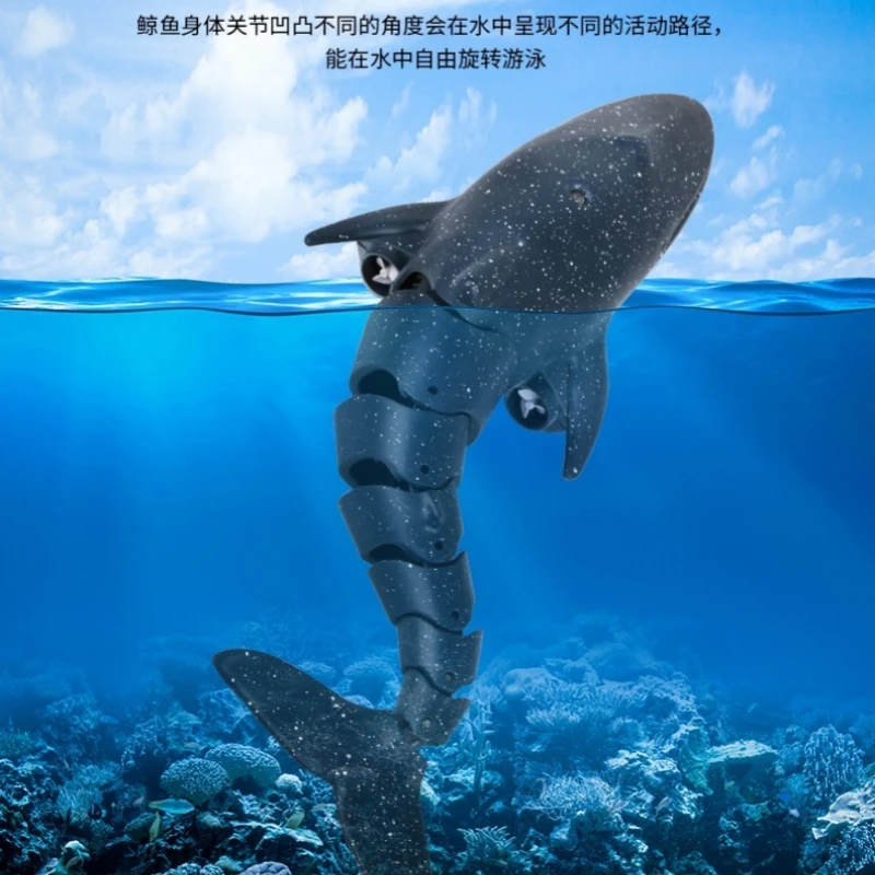 Remote Control Water Spraying Electric Shark Biomimetic Whale Swimming Toy Rc Simulation Whale Model Rechargeable Children\'s Toy