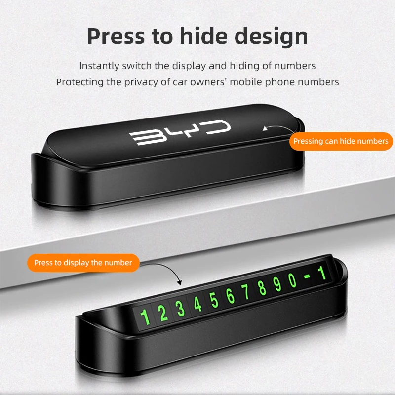 مواقف السيارات رقم الاتصال لوحة نقل بطاقة اتصال السيارة ل BYD Tang F3 E6 Atto3 Yuan Plus Song Max F0 G3 I3 Ea1 Dmi 2din S7 E3