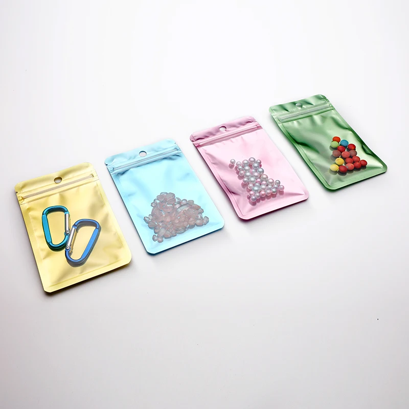 10/50/100 Pcs Bunte Transparente Top Feed Folie Zip-Lock Beutel Lebensmittel Beutel Mylar Aluminium Folie Beutel Tee beutel Lebensmittel Lagerung Tasche – Detail 6