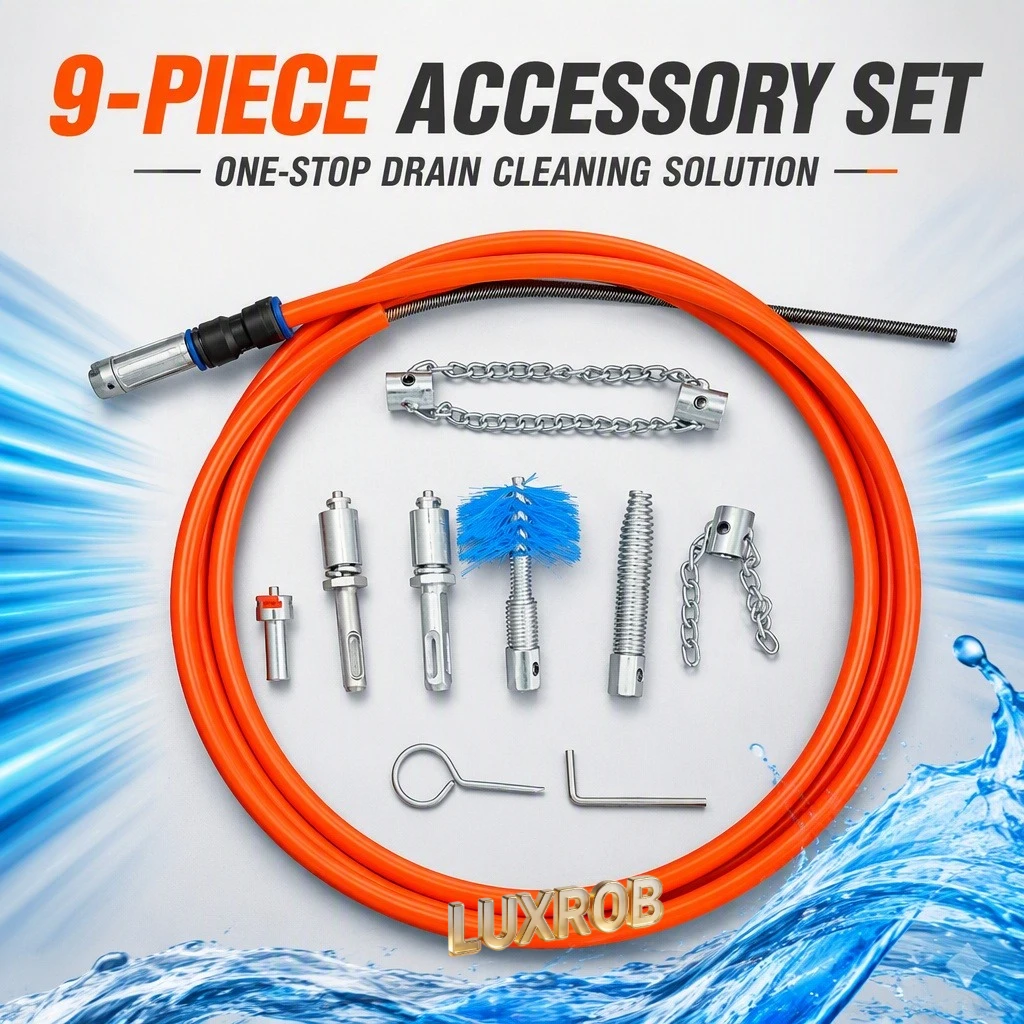 9‑piece-drain-cleaning-accessory-set65mn-spring-steel-6mm-cable-10mm-hose-multi‑interface-sewer-pipe-dredger-kit-for-drill