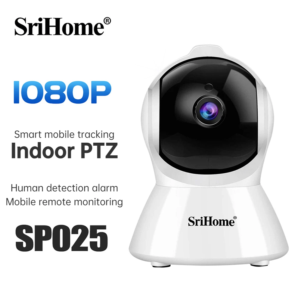 

Srihome 2MP Camera Smart Home Indoor Wireless IP Surveillance Camera AI Detect Automatic Tracking Security Baby Monitor