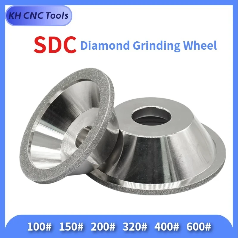 SDC Diamond alloy bowl shaped grinding wheel Rotary Abrasive Tool For Carbide Metal Steel Milling Cutter Tool Sharpener Grinde