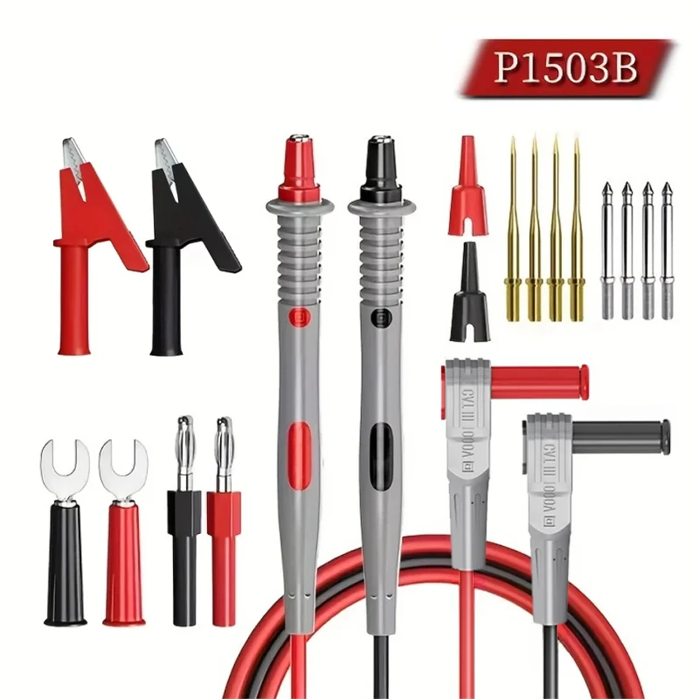 Cleqee Multimeter probes replaceable needles test leads kits probes for digital multimeter feelers for multimeter wire tips