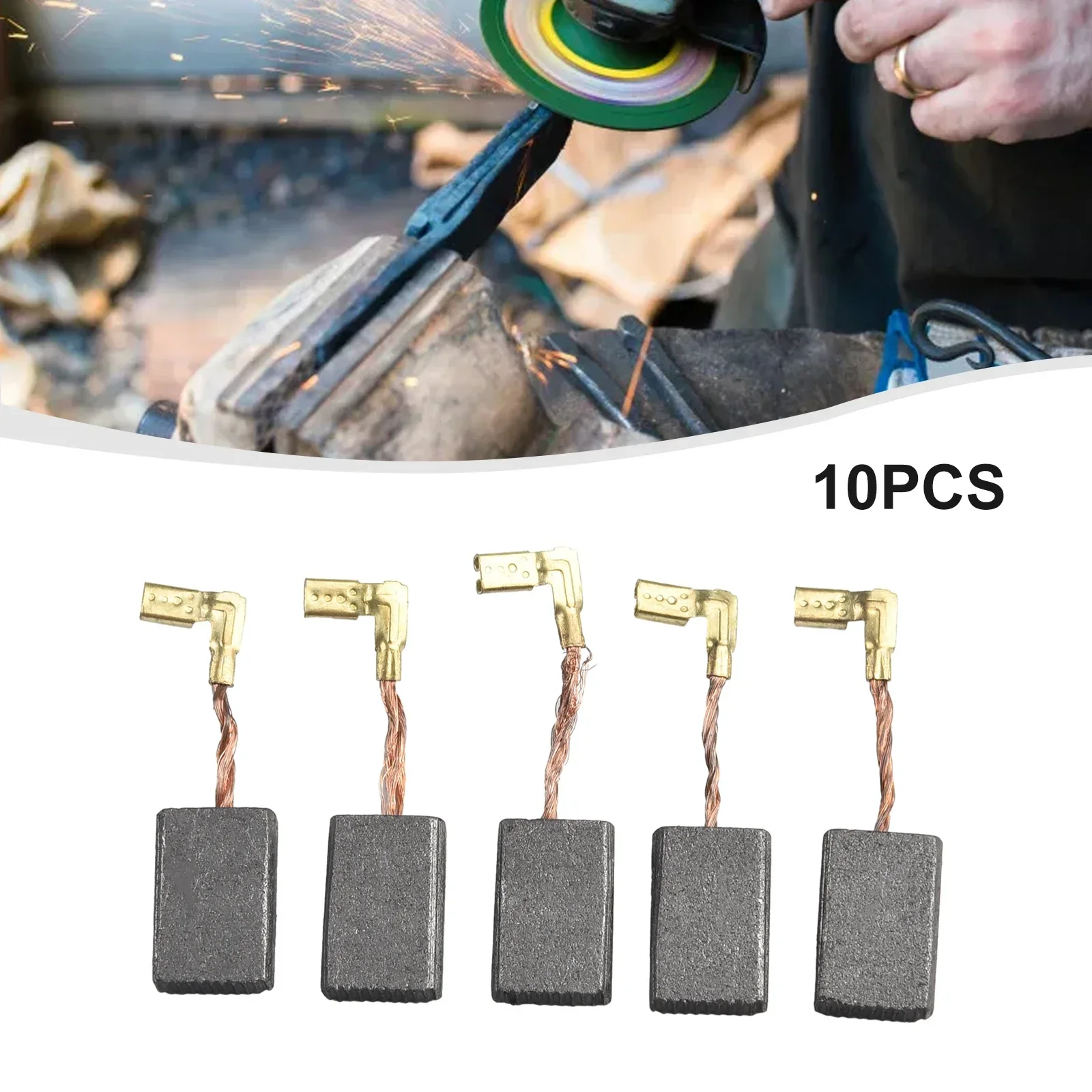 10pcs Power Tool Carbon Brush Electric Hammer Angle Grinder Graphite Brush CB-325 CB325 CB 325 Replacement 194074-2