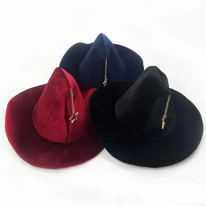 39bd Halloween Party Witch Hats Party Wide Brim Accessorio per cappelli appuntiti