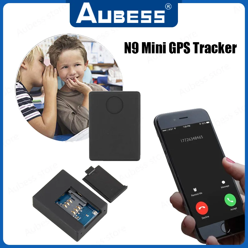 N9 GPS Tracker Upgrade MINI GSM AUDIO LISTENING BUG 2x SENSITIVE MICROPHONE Ear Bug Device Retainer Tracker Loss Preventer