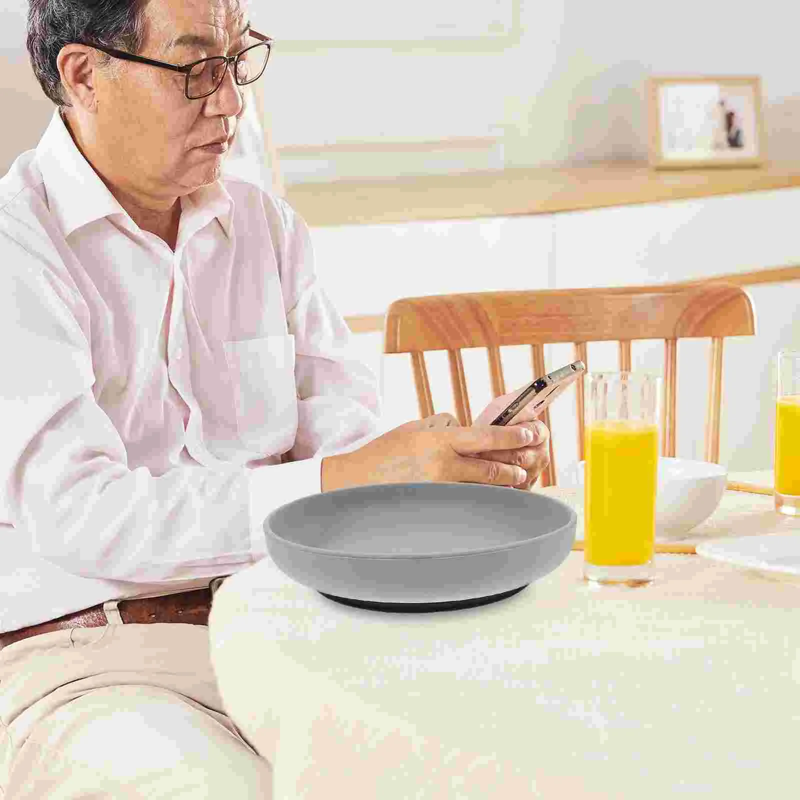 Anti-spill Dinner Plate for The Elderly Self-Feeding Dinnerware Senior Suction Cups Proof Scoop Training Dish Eating