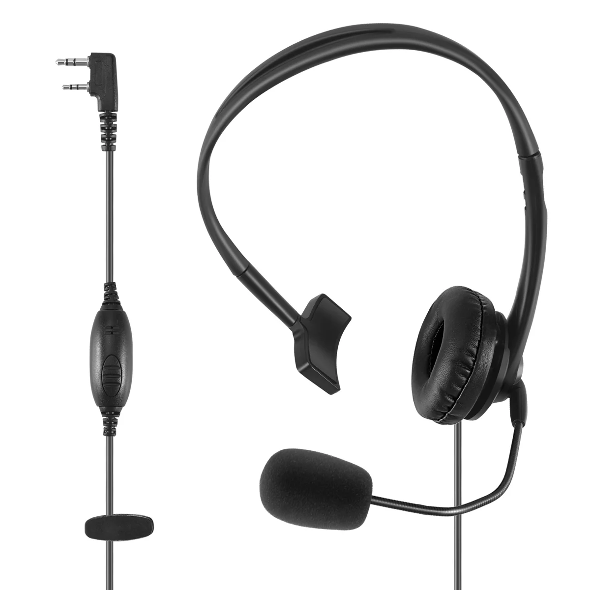 2-poliges Kopfhörer-Headset TK220 für Jianwu Baofeng UV-5R BF-888S Retevis H777 PUXING TYT Interphone C9009 SQ