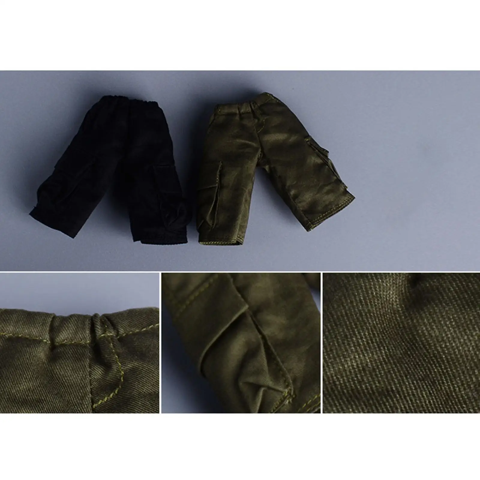 Short Cargo pour figurine masculine, pour figurines d'action de 6 pouces, accessoires de Costume, noir, 1/12