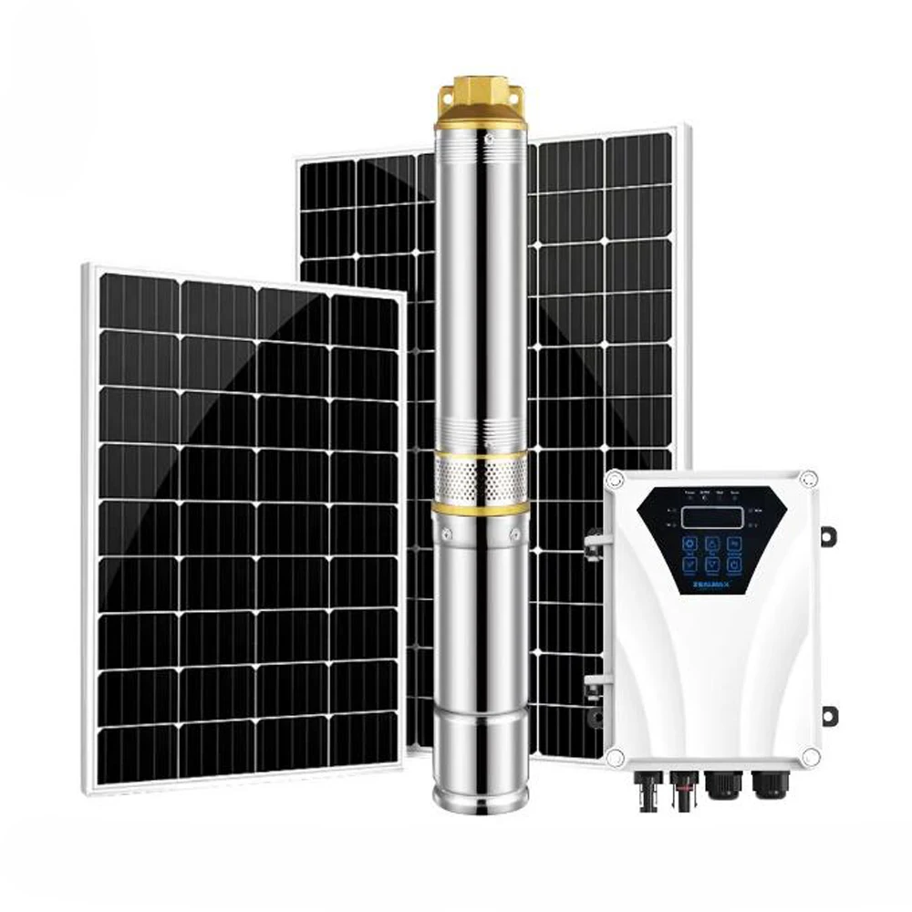 

Automatic Water Sprinkler System 3 Inch DC Solar Deep Well Pump Self-Priming Irrigation Solar Submersible Water Pump