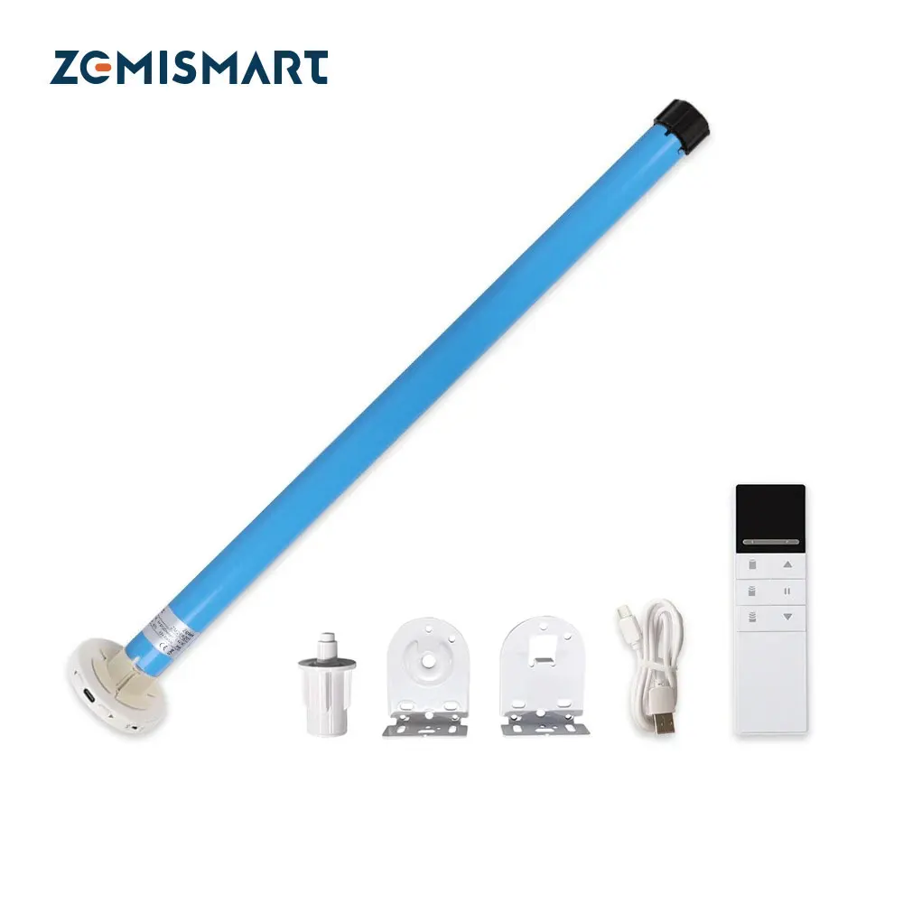 Zemismart Tuya Zigbee Rechargable Roller Motor for 30mm Tube Smart Electric Engine Alexa Google Home Smart Remote Control