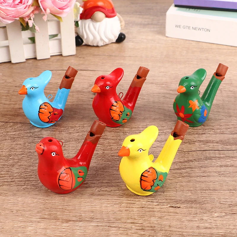 Coloured Drawing Water Bird Whistle for Kid Early Learning Educational Children Toy Musical Instrument Bathtime Musical Toy