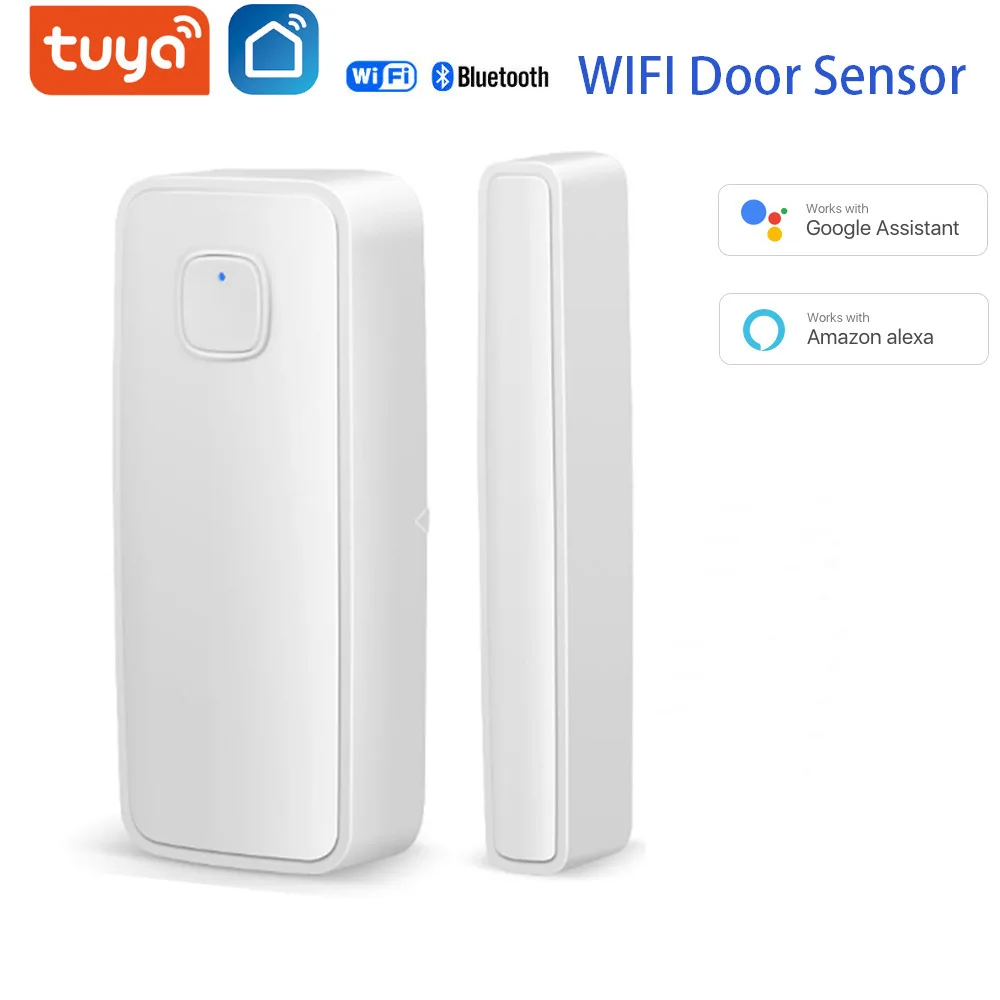 Tuya WiFi Door Window Sensor Smart Home Security Alarm Contact Sensor APP Remote Control Compatible with Alexa Google Home