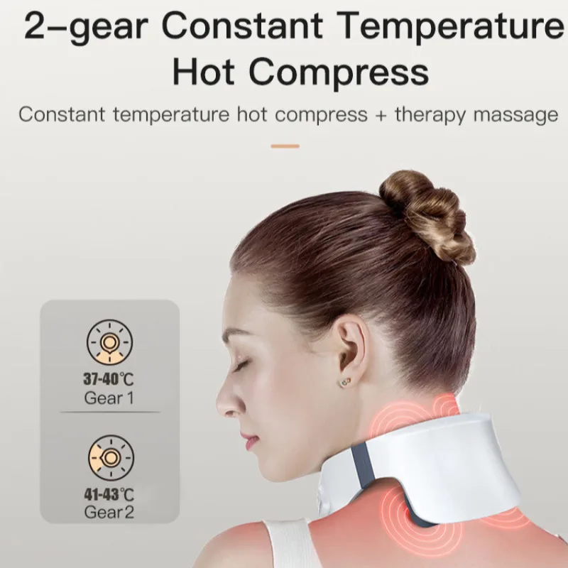 Alat pijat leher ไฟฟ้าที่มีหลายโหมดสำหรับ Relief ปวดคออุปกรณ์นวดขนาดเล็กสำหรับใช้ในบ้าน