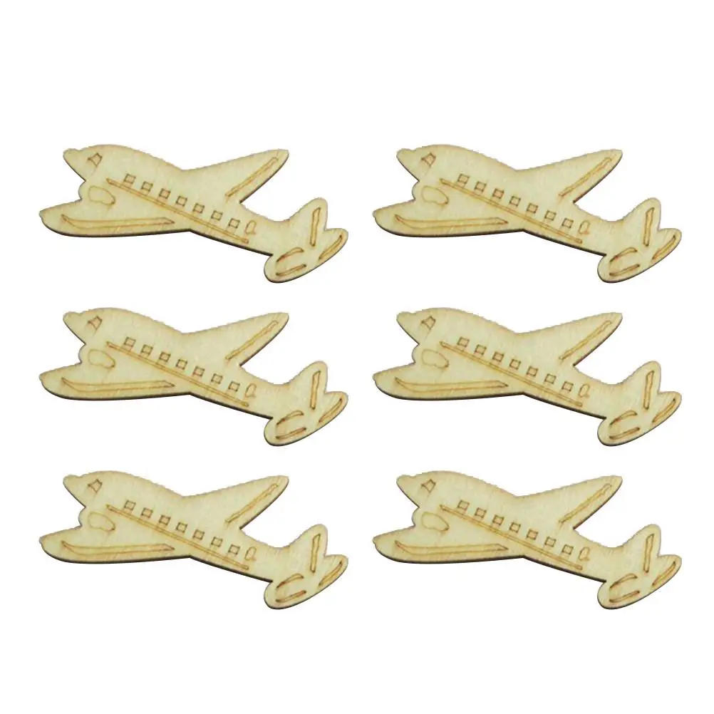 

10 Pcs Wooden Doodle Chips Unfinished Ornaments Decorative Cutouts for Crafts Parties DIY Projects Smooth Material