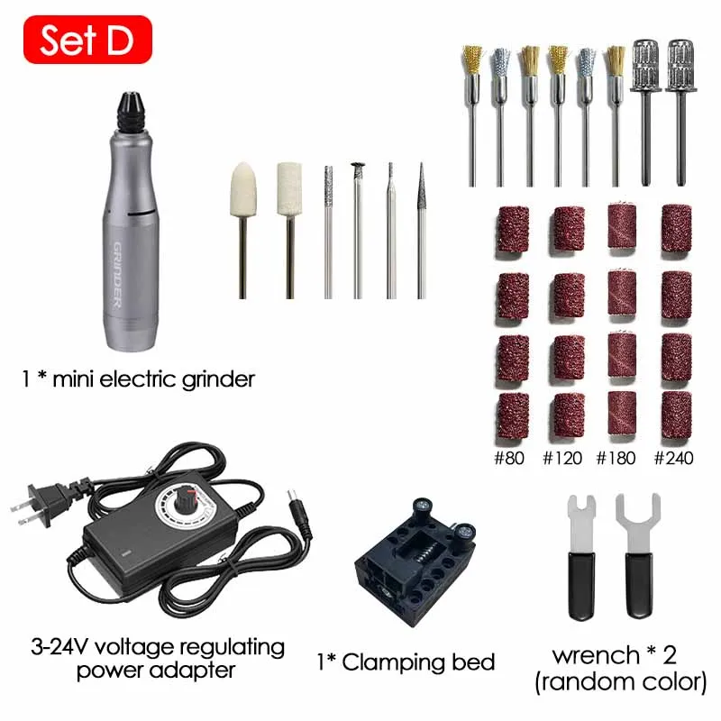 18000r/min Mini Electric Grinder Handheld Grinding Polishing Machine Electric Jade Carving Tool Micro Electric Drill Mini Drill