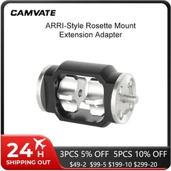 CAMVATE Camera ARRI-Style Rosette Mount Extension Adapter WIth Dual M6 Male Screw Extend Handgrip Arm Handle Attchment