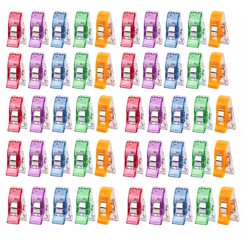 50 STKS Naaiclips Kleurrijke Clips Multifunctioneel Plastic Ambacht Haken Breien Veiligheid Kleding Clips Kleur Bindclips Papier