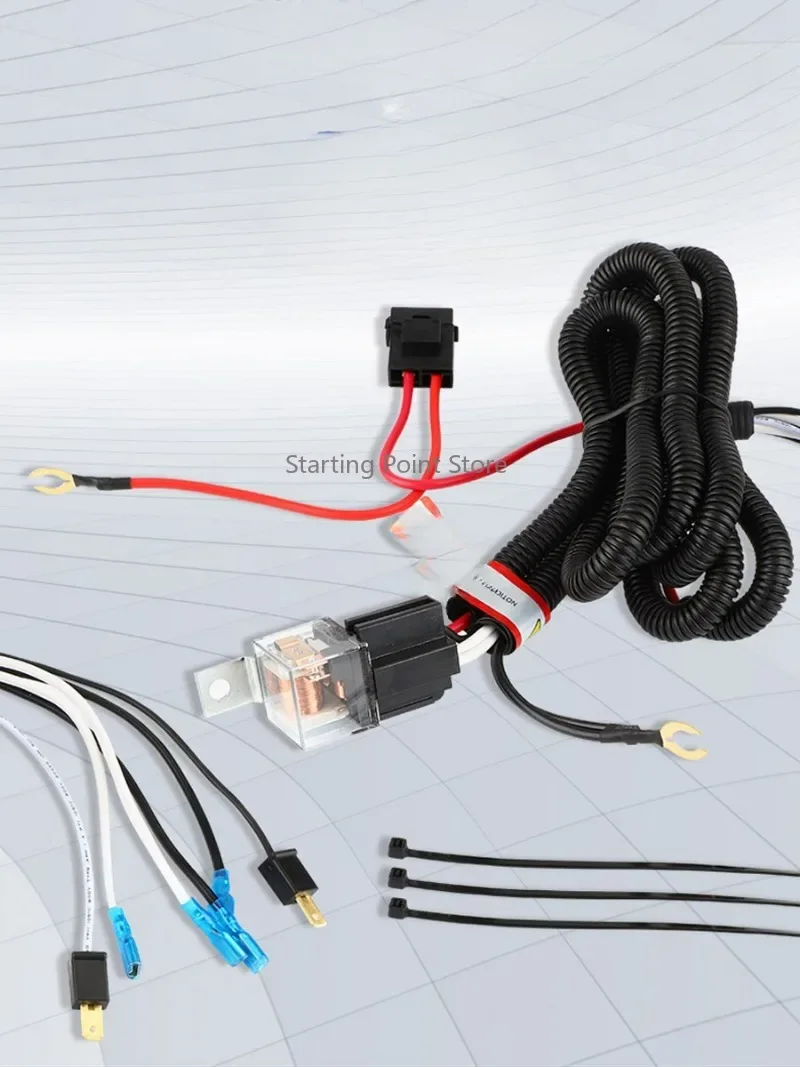 Suitable for Car 12V Horn Relay, Motorcycle Snail Bowl Type Electric Horn One To Two Modification Line