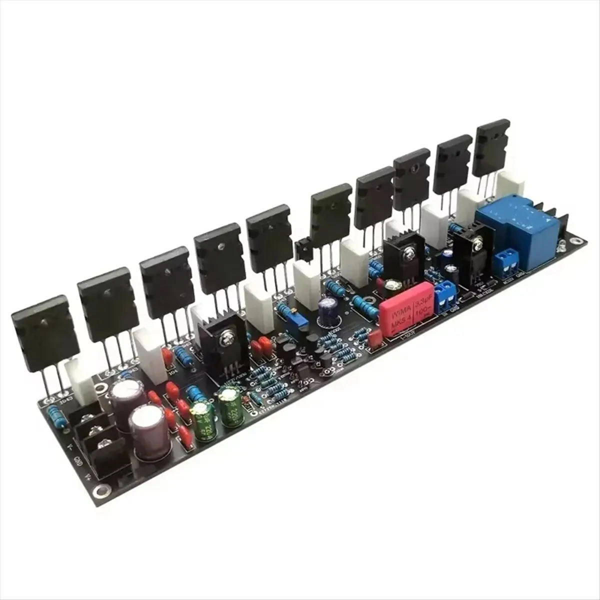 SWXF 500W Audio Amplifier Single Channel Power Amplifier Board 2SC5200+2SA1943 20V-90V HIFI Audio Amplification Module view 2