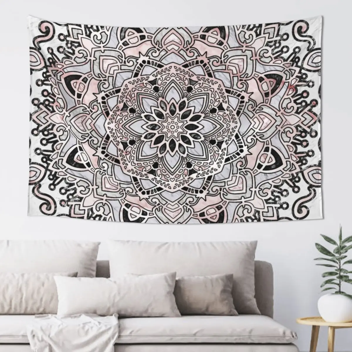 

Black onyx marble mandala Tapestry Decorative Wall Murals Home Decorating Wall Art Luxury Living Room Decoration Tapestry