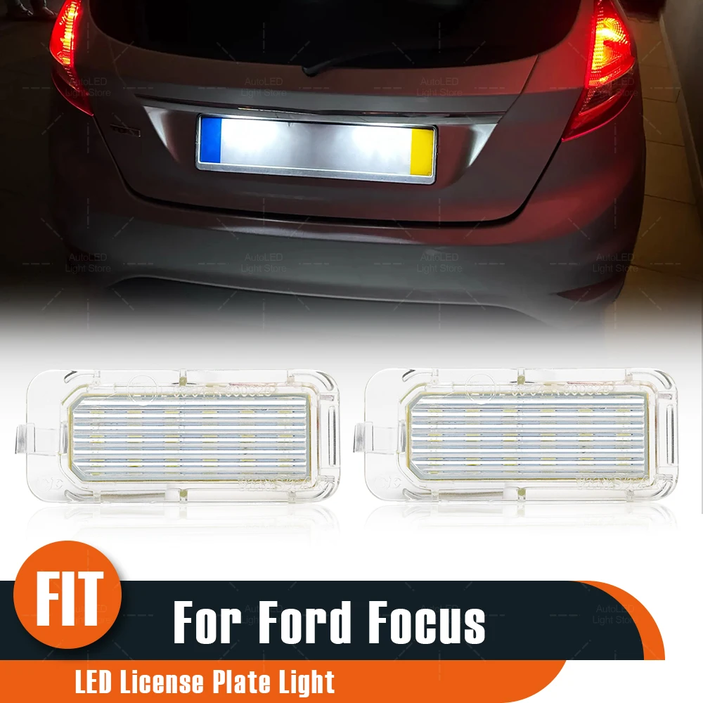 

2PCS LED License Plate Light For Ford Focus MK2 MK3 S-Max C-Max Kuga Fiesta MK6 Mondeo MK4 Galaxy MK3 Number Plate light Lamps