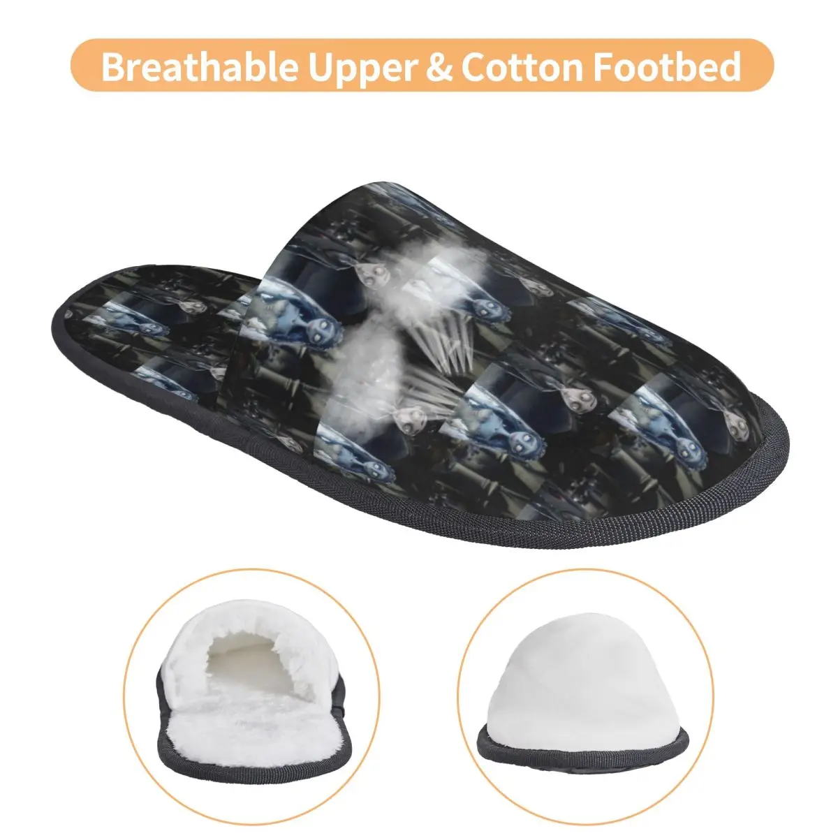 مخصص فيكتور وإميلي تيم بيرتون جثة العروس النعال رغوة الذاكرة الدافئة لينة النساء شبشب منزل غرفة نوم أحذية مريحة